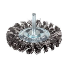 Weldclass - Wire Brush Spindle Wheel Twist-Knot 70mm Mild-Steel | TO-3074
