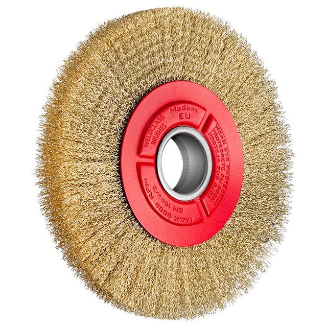Weldclass - Wire Brush Pedestal Wheel Crimp 200mm Mild-Steel | TO-3078