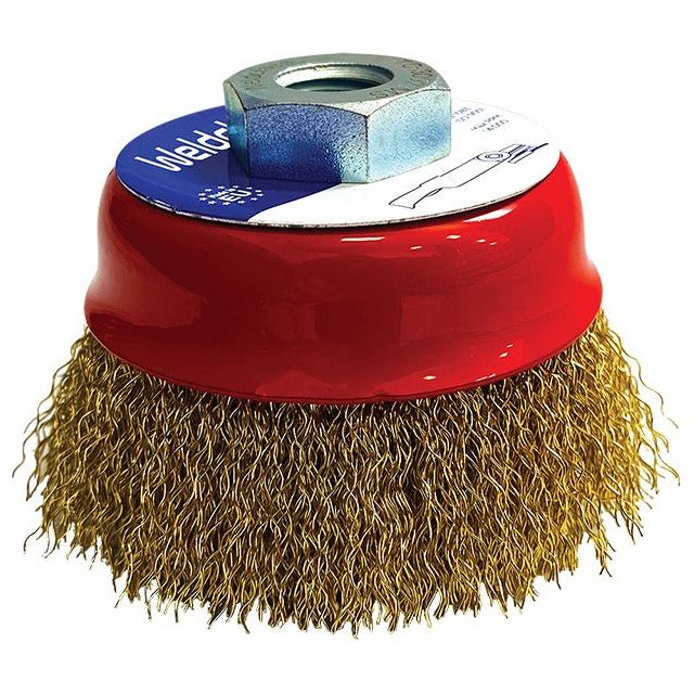 Weldclass - Wire Brush Cup Crimp 75mm M14x2/10x1.5 Mild-Steel | TO-3092