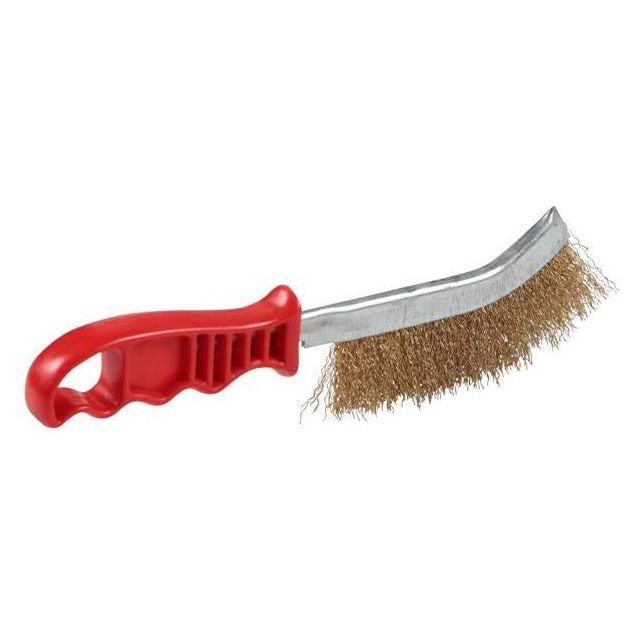 Weldclass - Wire Brush Hand 1-Row Plastic Handle Mild-Steel Red | TO-3202