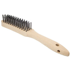 Weldclass - Wire Brush Hand 4-Row Wood Handle Stainless Steel | TO-3212