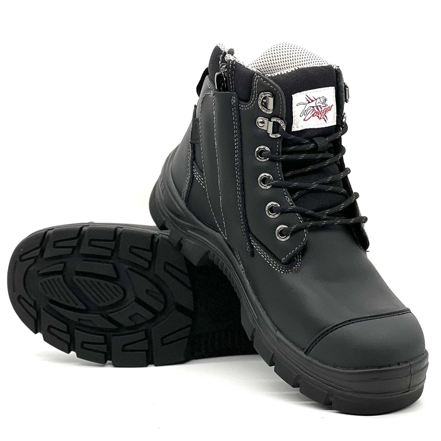 Maxisafe - Wang 6" Lace Up Side Zip Collar Boot Non-Safety - Size 9.5