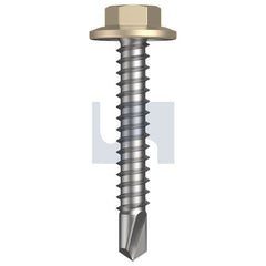 Hobsons - #12-14 x 35 - Paperbark - Metal SDS Flanged Hex Head - Class 3 | TPAM3FH1214035