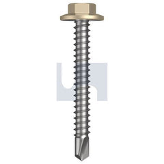 Hobsons - #12-14 x 45 - Paperbark - Metal SDS Flanged Hex Head - Class 4 | TPAM4FH1214045