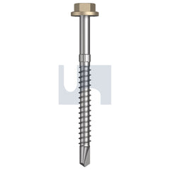 Hobsons - #14-10 x 75 - Paperbark - + Scratchguard Metal SDS Flg Hex Head - Class 4 - Qty 500 | TPAM4FS1410075