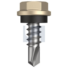 Hobsons - #10-16 x 16 PAPERBARK - CL4 AS3566 METAL SDS HEX HEAD + WASHER | Q275-PA (Pack of 1000)
