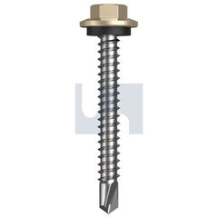 Hobsons - #12-14 x 45 - Paperbark - Metal SDS Hex Head + Washer - Class 4 | TPAM4SH1214045