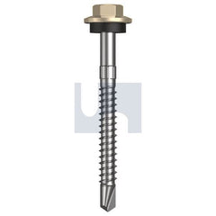 Hobsons - #12-14 x 55 - Paperbark - + Scratchguard Metal SDS Hex Head + Washer - Class 4 | TPAM4SS1214055