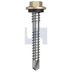 Hobsons - #12-14 x 43 - Paperbark - Metal SDS Hex + Washer + Xgrip - Class 4 | TPAM4XH1214043