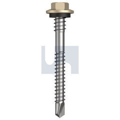Hobsons - #12-14 x 53 - Paperbark - Metal SDS Hex + Washer + Xgrip - Class 4 | TPAM4XH1214053