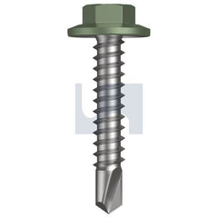 Hobsons - #12-14 x 30 - Pale Eucalypt (Mist Green)- Metal SDS Flanged Hex Head - Class 4 | TPEM4FH1214030