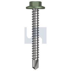 Hobsons - #12-14 x 45 - Pale Eucalypt (Mist Green)- Metal SDS Flanged Hex Head - Class 4 | TPEM4FH1214045
