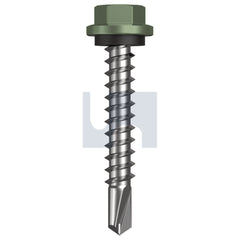 Hobsons - #14-10 x 42 Pale Eucalypt (Mist Green)-Cl4 As3566 Metal Sds Hex Head + Washer | Q330-Pe (Pack Of 1000)