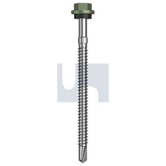 Hobsons - #14-14 x 90 - Pale Eucalypt (Mist Green)- + Scratchguard Metal SDS Hex Head + Washer - Class 4 | TPEM4SS1414090