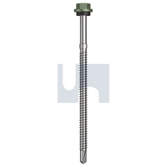 Hobsons - #14-14 x 115 Pale Eucalypt (Mist Green)-Cl4 As3566 + Scratchguard Metal Sds Hex Head + Washer | Q260-Pe (Pack Of 250)