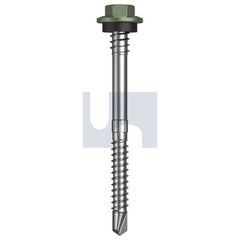 Hobsons - #12-14 x 68 - Pale Eucalypt (Mist Green)- + Scratchguard Metal SDS Hex + Washer + Xgrip - Class 4 | TPEM4XS1214068