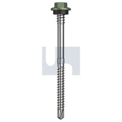 Hobsons - #12-14 x 80 - Pale Eucalypt (Mist Green)- + Scratchguard Metal SDS Hex + Washer + Xgrip - Class 4 | TPEM4XS1214080
