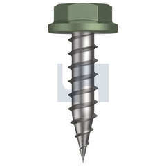 Hobsons - #10-12 x 20 PALE EUCALYPT (MIST GREEN)-CL4 AS3566 NEEDLE PT SDS FLANGED HEX | Q150-PE (Pack of 1000)