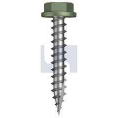 Hobsons - #10-12 x 30 PALE EUCALYPT (MIST GREEN)-CL4 AS3566 TYPE 17 FLANGED HEX HEAD | Q523-PE (Pack of 1000)