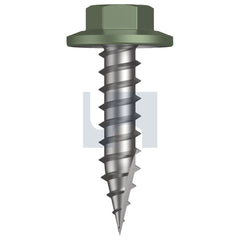 Hobsons - #12-11 x 25 PALE EUCALYPT (MIST GREEN)-CL4 AS3566 TYPE 17 FLANGED HEX HEAD | Q525-PE (Pack of 500)