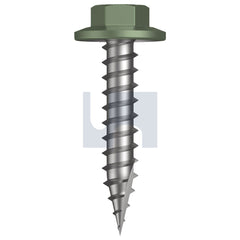 Hobsons - #12-11 x 30 PALE EUCALYPT (MIST GREEN)-CL4 AS3566 TYPE 17 FLANGED HEX HEAD | Q526-PE (Pack of 1000)
