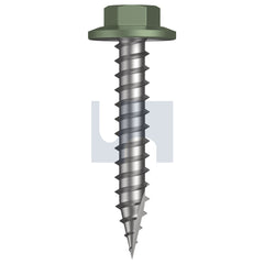 Hobsons - #12-11 x 35 PALE EUCALYPT (MIST GREEN)-CL4 AS3566 TYPE 17 FLANGED HEX HEAD | Q531-PE (Pack of 1000)