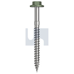 Hobsons - #12-11 x 65 PALE EUCALYPT (MIST GREEN)-CL4 AS3566 + SCRATCHGUARD TYPE 17 FLANGED HEX HEAD | Q543-PE (Pack of 500)