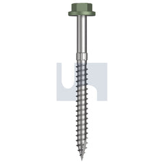 Hobsons - #14-10 x 75 - Pale Eucalypt (Mist Green)- + Scratchguard Type 17 Flanged Hex Head - Class 4 - Qty 500 | TPEW4FS1410075