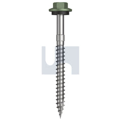 Hobsons - #12-11 x 65 PALE EUCALYPT (MIST GREEN)-CL4 AS3566 + SCRATCHGUARD TYPE 17 HEX HEAD + WASHER | Q613-PE (Pack of 1000)