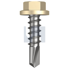 Hobsons - #14-10 x 25 - Primrose - Metal SDS Flanged Hex Head - Class 4 - Qty 1000 | TPRM4FH1410025