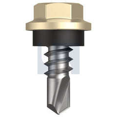 Hobsons - #8-18 x 12 Primrose - Cl4 As3566 Metal Sds Hex Head + Washer | Q273-Pr (Pack Of 1000)