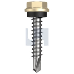 Hobsons - #10-16 x 25 PRIMROSE - CL4 AS3566 METAL SDS HEX HEAD + WASHER | Q280-PR (Pack of 1000)