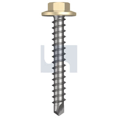 Hobsons - #12-11 x 40 PRIMROSE - CL3 AS3566 VMAX SDS FLANGED HEX HEAD | Q303-PR (Pack of 1000)