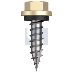 Hobsons - #14-10 x 25 Primrose - Cl4 As3566 Type 17 Hex Head + Washer | Q615-Pr (Pack Of 1000)