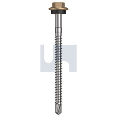 Hobsons - #12-14 x 75 - Pale Terracotta - + Scratchguard Metal SDS Hex Head + Washer - Class 4 | TPTM4SS1214075