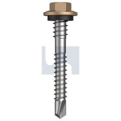 Hobsons - #12-14 x 43 - Pale Terracotta - Metal SDS Hex + Washer + Xgrip - Class 4 | TPTM4XH1214043