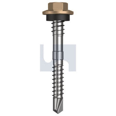 Hobsons - #12-14 x 48 - Pale Terracotta - + Scratchguard Metal SDS Hex + Washer + Xgrip - Class 4 | TPTM4XS1214048