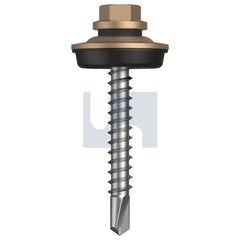 Hobsons - #14-10 x 53 - Pale Terracotta - Metal SDS Cyclone - Multiseal - Class 4 | TPTM4YM1410053