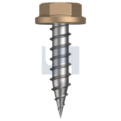 Hobsons - #10-12 x 20 PALE TERRACOTTA - CL4 AS3566 NEEDLE PT SDS FLANGED HEX | Q150-PT (Pack of 1000)