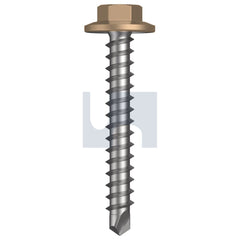 Hobsons - #12-11 x 40 PALE TERRACOTTA - CL3 AS3566 VMAX SDS FLANGED HEX HEAD | Q303-PT (Pack of 1000)