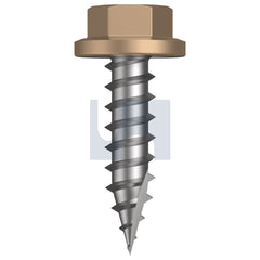 Hobsons - #14-10 x 30 - Pale Terracotta - Type 17 Flanged Hex Head - Class 4 - Qty 1000 | TPTW4FH1410030