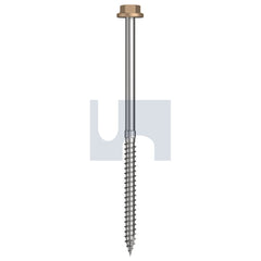Hobsons - #14-10 x 125 - Pale Terracotta - + Scratchguard Type 17 Flanged Hex Head - Class 4 - Qty 250 | TPTW4FS1410125