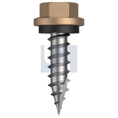 Hobsons - #14-10 x 25 Pale Terracotta - Cl4 As3566 Type 17 Hex Head + Washer | Q615-Pt (Pack Of 1000)