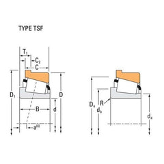 Timken - Tapered Roller Bearing Single Cup Flanged - 110mm Bore | HH221410B
