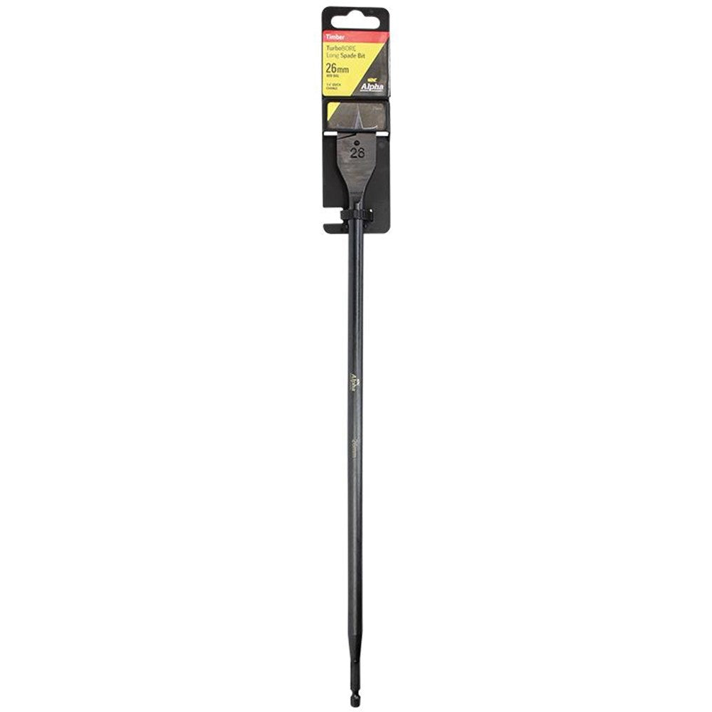 Alpha - 26mm Long Series Spade Bit - Turbobore (400mm/16")