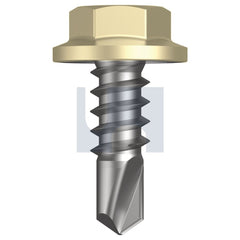 Hobsons - #8-18 x 12 - Sandbank (Straw) - Metal SDS Flanged Hex Head - Class 4 - Qty 1000 | TSAM4FH0818012