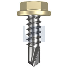 Hobsons - #10-16 x 16 SANDBANK (STRAW) -CL4 AS3566 METAL SDS FLANGED HEX HEAD | Q180-SA (Pack of 1000)