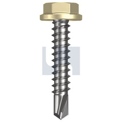 Hobsons - #10-16 x 25 SANDBANK (STRAW) -CL4 AS3566 METAL SDS FLANGED HEX HEAD | Q185-SA (Pack of 1000)