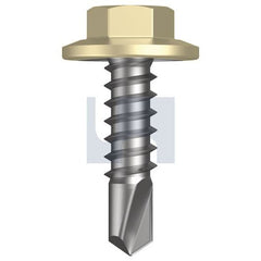 Hobsons - #12-14 x 20 - Sandbank (Straw) - Metal SDS Flanged Hex Head - Class 4 | TSAM4FH1214020