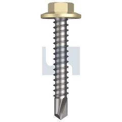 Hobsons - #12-14 x 35 - Sandbank (Straw) - Metal SDS Flanged Hex Head - Class 4 | TSAM4FH1214035